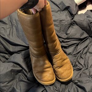 UGG bronze and tan Leather Women's Winter Boots